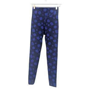 BODEN High Waisted Leggings Blue Floral Workout Athletic Womens Size 2